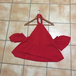 Red halter top